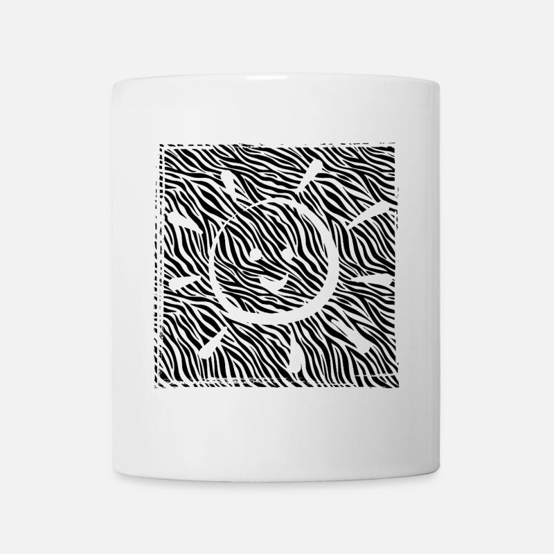 Zebra Sonne - Tasse - Weiß