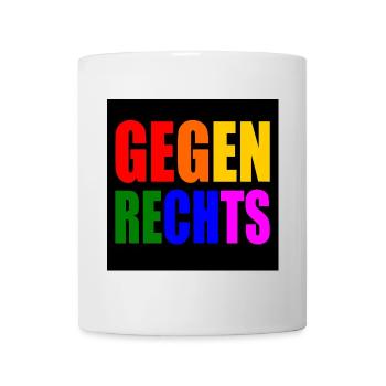 Gegen rechts - Tasse - Weiß - Vorne