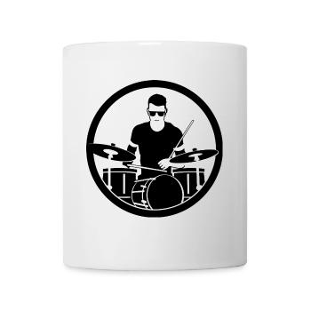 Drummer Skizze - Tasse - Weiß - Vorne