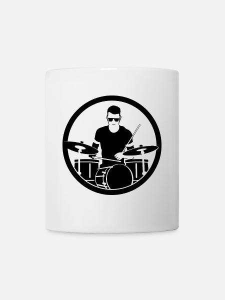 Drummer Skizze - Tasse - Weiß