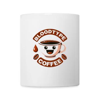 Blutgruppe Kaffee Cartoon Geschenk - Tasse - Weiß - Vorne