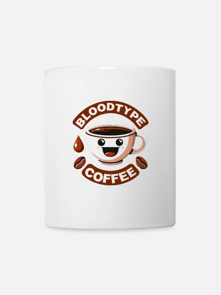 Blutgruppe Kaffee Cartoon Geschenk - Tasse - Weiß
