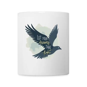 Laissez vos rêves prendre leur envol Oiseau mouette - Mug blanc - blanc - Devant