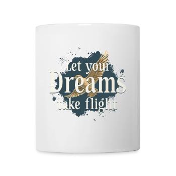 Laissez vos rêves prendre leur envol Oiseau mouette - Mug blanc - blanc - Devant