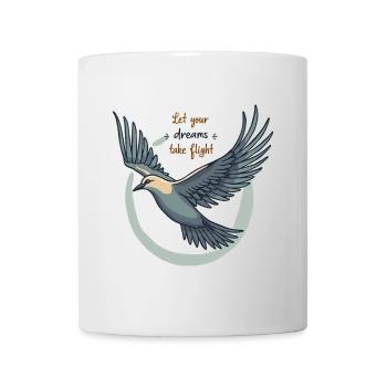 Laissez vos rêves prendre leur envol Oiseau mouette - Mug blanc - blanc - Devant