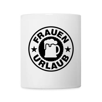 Frauen Urlaub Bier - Tasse - Weiß - Vorne