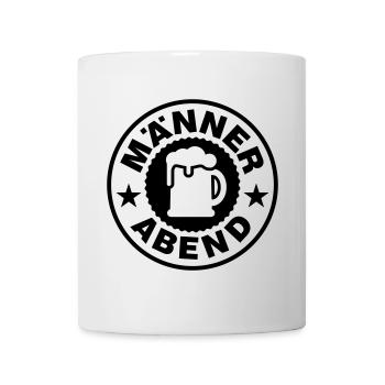 Männer Abend Bier - Tasse - Weiß - Vorne