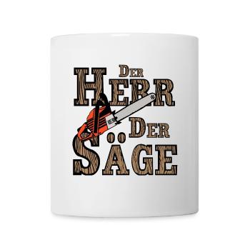 Tronçonneuse, le seigneur de la scie (25) - Mug blanc - blanc - Devant
