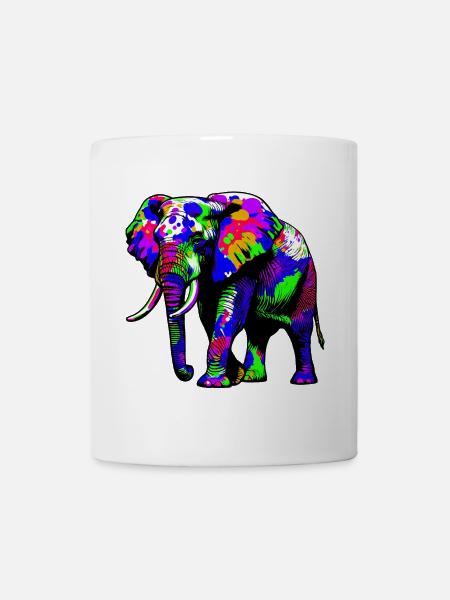 Elefant - Tasse - Weiß