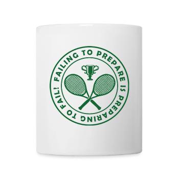 Preparation wins – tennis - Mug - white - Front