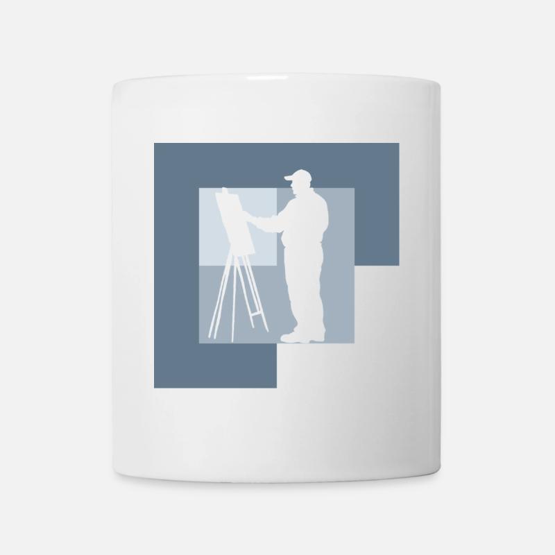 Pinsel Malen Maler - Tasse - Weiß