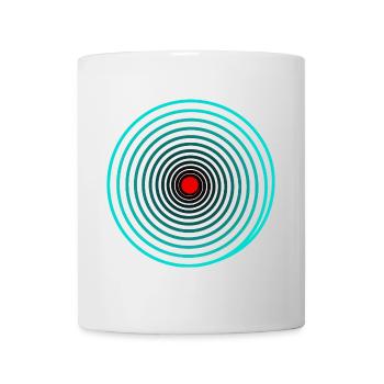 Neon Konzentrische Kreise - Tasse - Weiß - Vorne