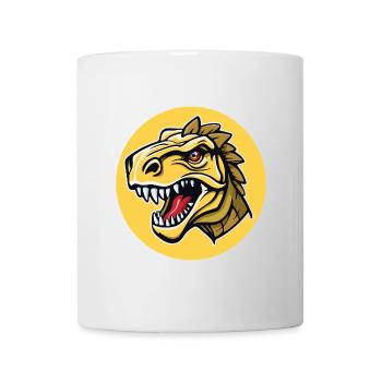 La tête d’un dinosaure à l’allure dangereuse - Mug blanc - blanc - Devant