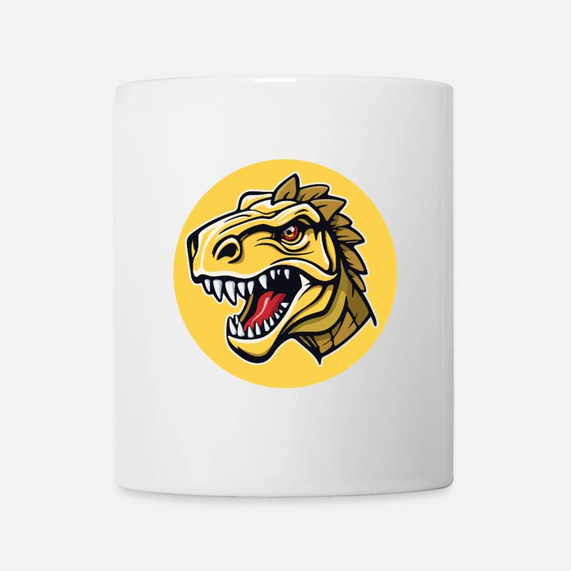 The head of a -looking dinosaur - Mug - white