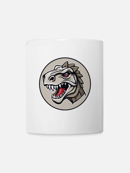 Illustration of a -looking dinosaur - Mug - white