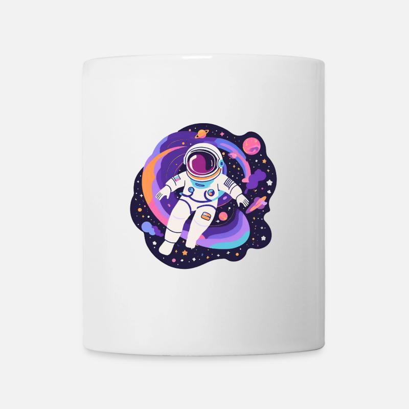 Weltraum-Regenbogen-Astronaut - Tasse - Weiß