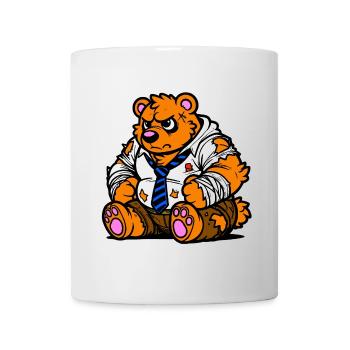 Ours de bureau - Mug blanc - blanc - Devant