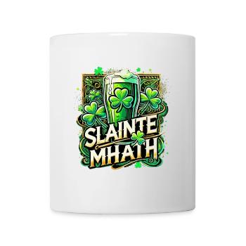 St. Patrick's Day Slainte Mhath Ireland Gift - Mug - white - Front