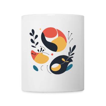 Moderne abstrakte Kunst - Stilvolles Design - Tasse - Weiß - Vorne