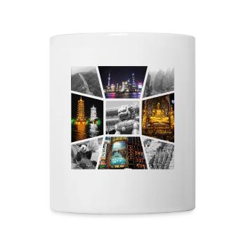 China Asia Collage Skyline City Metropolis Art - Mug - white - Front