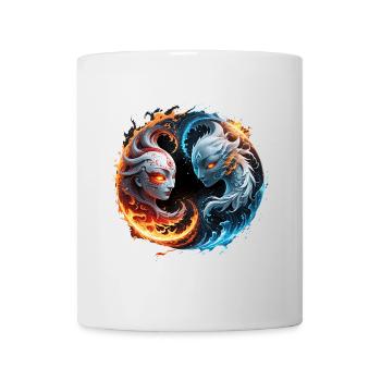 Elemental harmony, yin and yang of nature. - Mug - white - Front