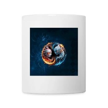 Elemental harmony, yin and yang of nature. - Mug - white - Front
