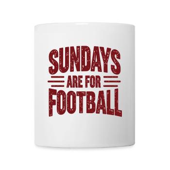 Le dimanche, c’est le football américain - Mug blanc - blanc - Devant
