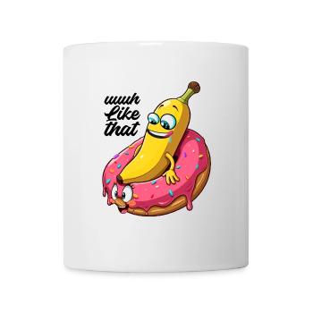 Banane Donut Relation Amour Faire Cadeau - Mug blanc - blanc - Devant