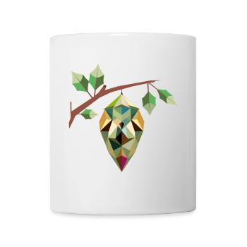 geometric cocoon, in soft shades of green - Mug - white - Front