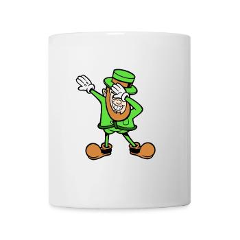 Danse du dabbing du lutin de la Saint-Patrick - Mug blanc - blanc - Devant
