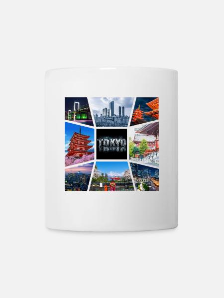 Tokio Japan Asien Collage Skyline Stadt Metropole - Tasse - Weiß