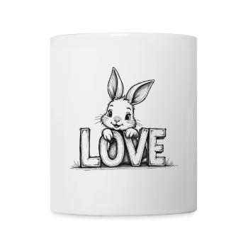 Cute bunny with LOVE – Perfect for Easter & Love - Mug - white - Front