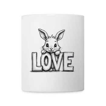 Cute bunny with LOVE – Perfect for Easter & Love - Mug - white - Front