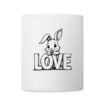 Cute bunny with LOVE – Perfect for Easter & Love - Mug - white - Front