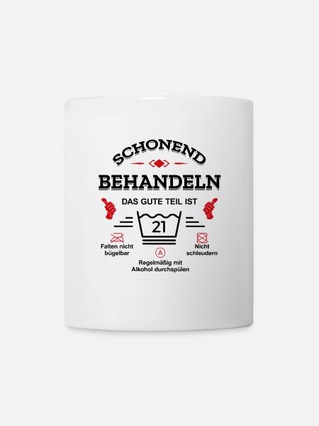 SCHONEND BEHANDELN 21. GEBURTSTAG - Tasse - Weiß
