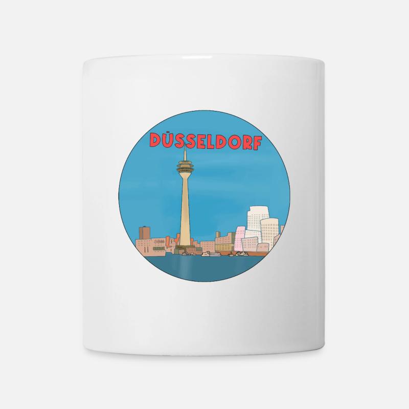 Ville allemande de Düsseldorf - Mug blanc - blanc