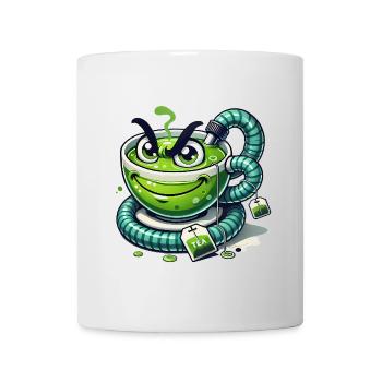 Funny Mischievous Teacup Cartoon - Mug - white - Front