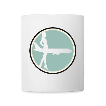 Flugbegleiter Stewardess - Tasse - Weiß - Vorne