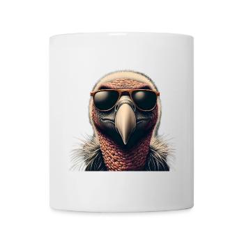 Geier mit Sonnenbrille - Tasse - Weiß - Vorne