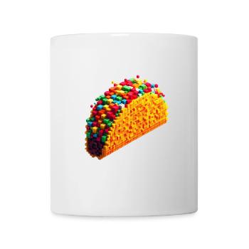 Taco aus bunten Plastiksteinen - Tasse - Weiß - Vorne