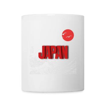 Japan-Welle mit rotem Mond - Tasse - Weiß - Vorne