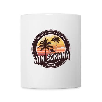 Ain Sokhna Ägypten Strand Palmen Design - Tasse - Weiß - Vorne