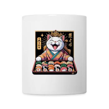 Sushi Chat Blanc Kimono Maki Nigiri Cadeau - Mug blanc - blanc - Devant
