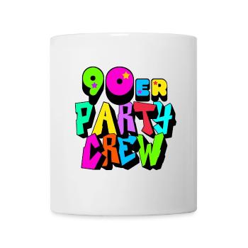 90s Party Crew Neon Design - Mug - white - Front
