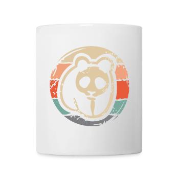 Retro Panda Design – Vintage Distressed Look - Mug - white - Front