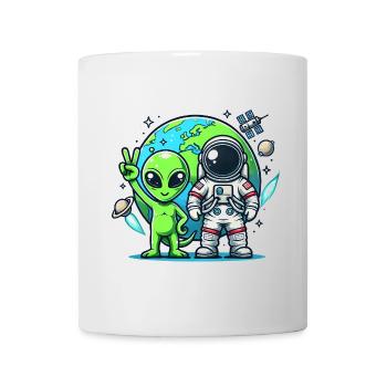 Alien astronauts in space - Mug - white - Front