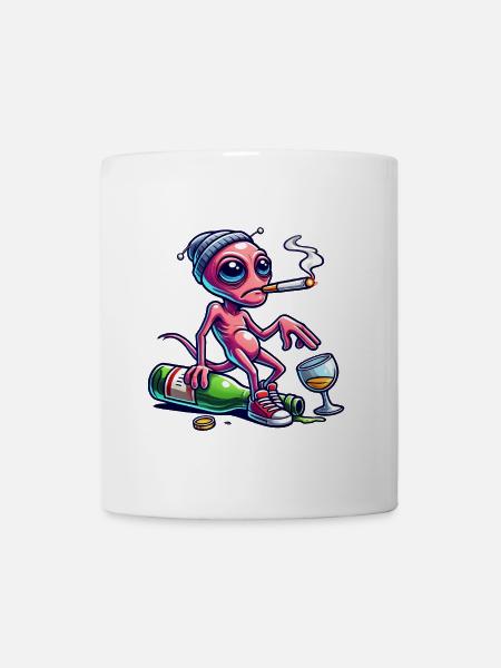 Verkaterter Alien - Tasse - Weiß