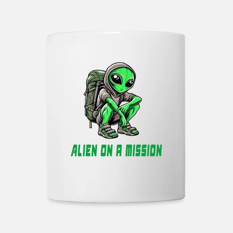 Alien en mission - Mug blanc - blanc