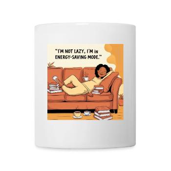 I´m not lazy i am in energy saving mode - Tasse - Weiß - Vorne