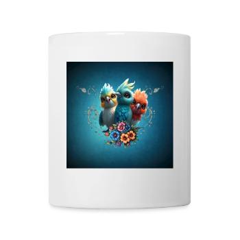 Le gang de l’oiseau heureux - Mug blanc - blanc - Devant
